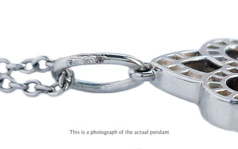 Tiffany & Co Diamond Keys Fleur de Lys Platinum Pendant - Bloomsbury Manor Ltd