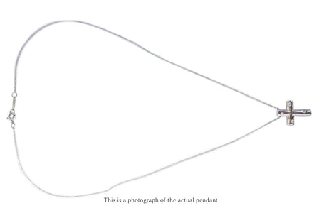 Tiffany & Co Dots 4 Diamond Platinum Cross Pendant - Bloomsbury Manor Ltd