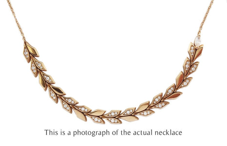 Tiffany & Co East West Victoria Vine Diamond Necklace 18k Rose Gold - Bloomsbury Manor Ltd