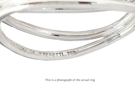 Tiffany & Co Elsa Peretti 18 White Gold Wave Ring - Bloomsbury Manor Ltd