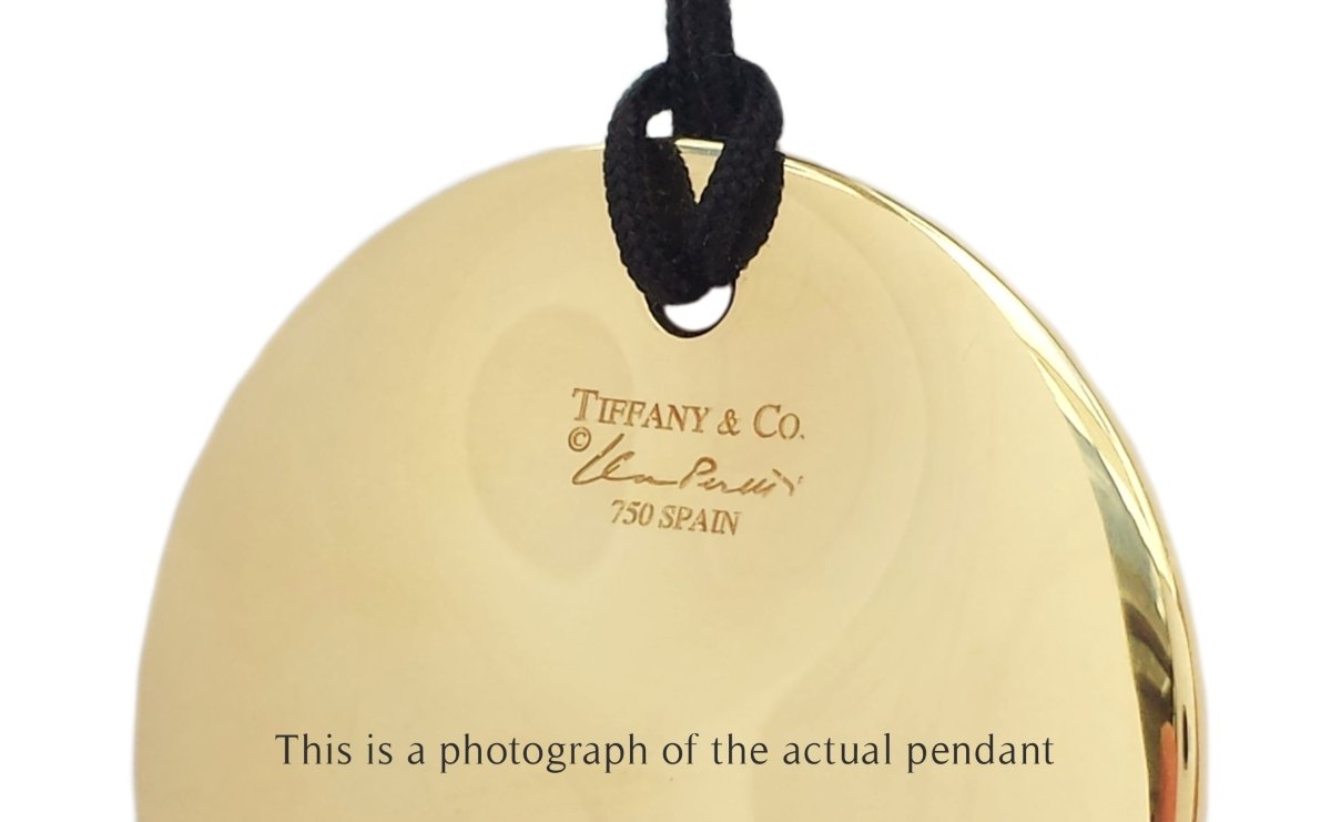 Tiffany & Co Elsa Peretti 18k Gold Medium Circle Disc Pendant - Bloomsbury Manor Ltd