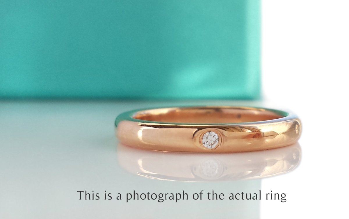 Tiffany & Co Elsa Peretti 18k Rose Gold Wedding Band Ring - Bloomsbury Manor Ltd