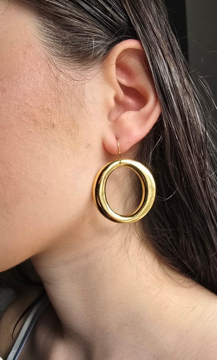 Tiffany & Co Elsa Peretti 18k Yellow Gold Sevillana Earrings Large - Bloomsbury Manor Ltd