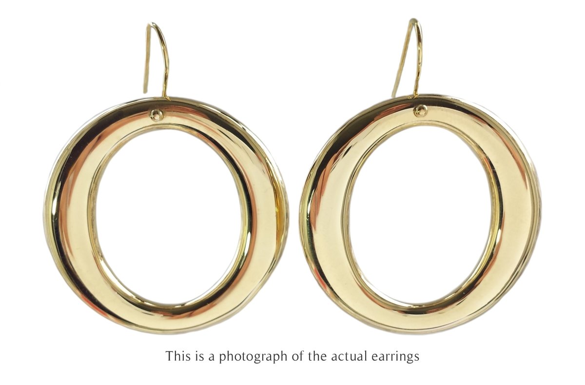 Tiffany & Co Elsa Peretti 18k Yellow Gold Sevillana Earrings Large - Bloomsbury Manor Ltd