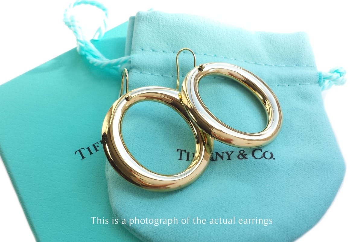 Tiffany & Co Elsa Peretti 18k Yellow Gold Sevillana Earrings Large - Bloomsbury Manor Ltd