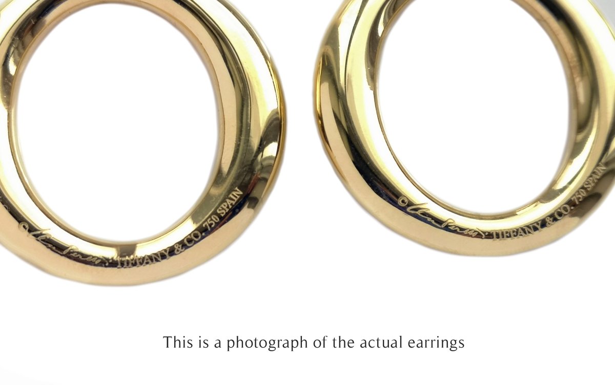 Tiffany & Co Elsa Peretti 18k Yellow Gold Sevillana Earrings Large - Bloomsbury Manor Ltd