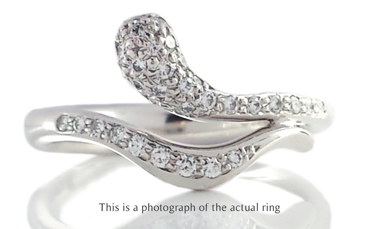 Tiffany & Co Elsa Peretti Diamond Platinum Snake Ring - Bloomsbury Manor Ltd