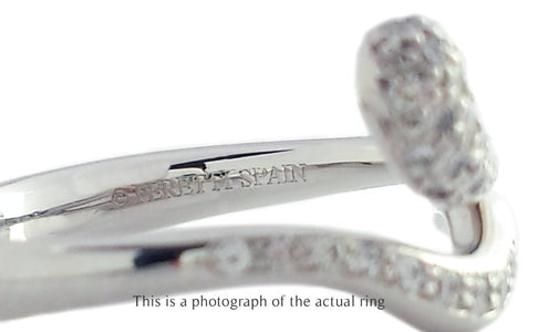 Tiffany & Co Elsa Peretti Diamond Platinum Snake Ring - Bloomsbury Manor Ltd