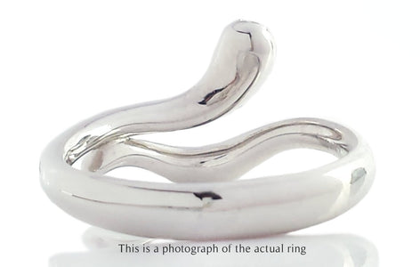 Tiffany & Co Elsa Peretti Diamond Platinum Snake Ring - Bloomsbury Manor Ltd