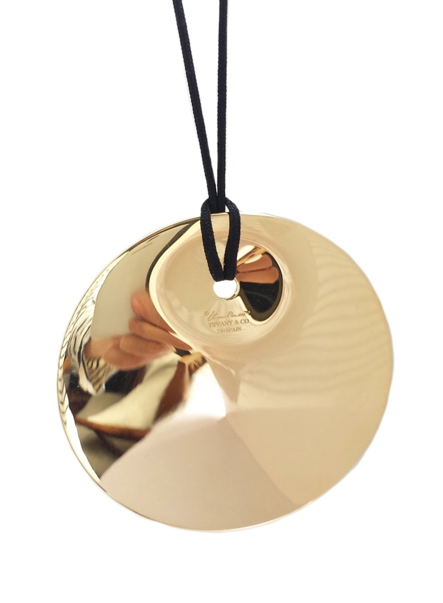 Tiffany Elsa Peretti Extra Large Gold Disc Pendant Premium