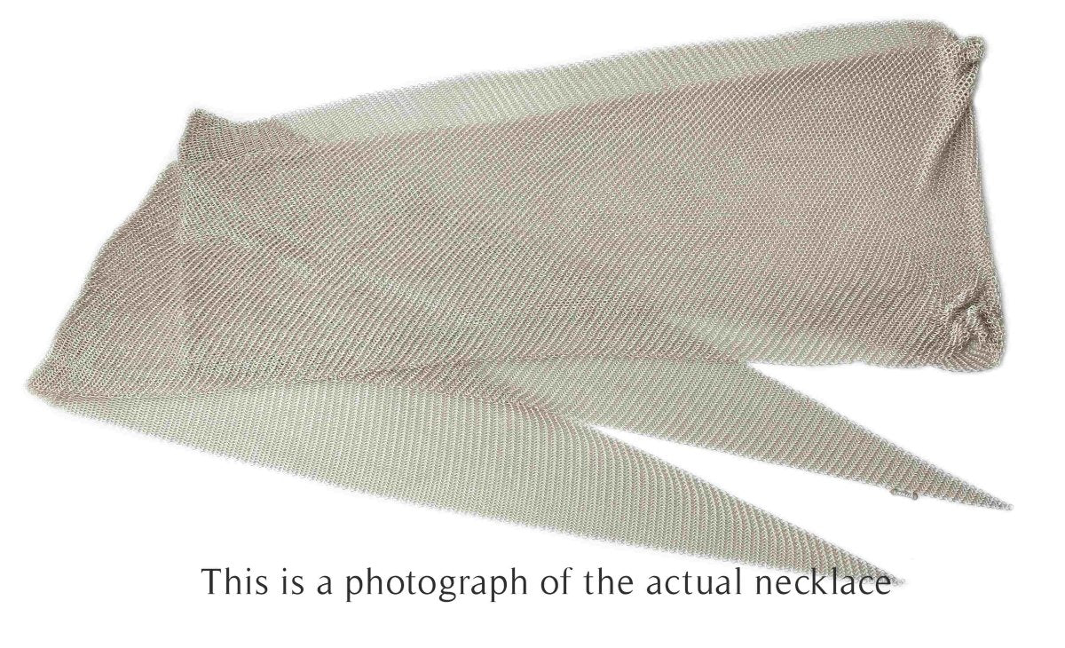 Tiffany & Co Elsa Peretti Large Silver Mesh Scarf Necklace - Bloomsbury Manor Ltd