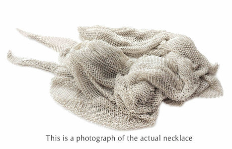 Tiffany & Co Elsa Peretti Large Silver Mesh Scarf Necklace - Bloomsbury Manor Ltd