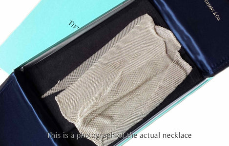 Tiffany & Co Elsa Peretti Large Silver Mesh Scarf Necklace - Bloomsbury Manor Ltd