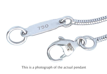 Tiffany & Co Feather Pave 18k White Gold Diamond Pendant - Bloomsbury Manor Ltd