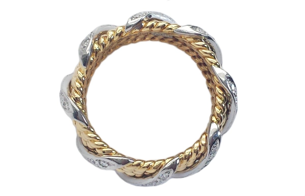 Tiffany & Co. Five Row Jean Schlumberger Diamond Rope Ring - Bloomsbury Manor Ltd