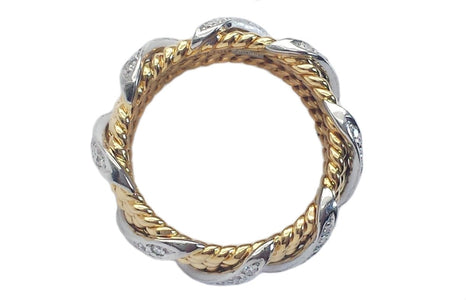 Tiffany & Co. Five Row Jean Schlumberger Diamond Rope Ring - Bloomsbury Manor Ltd