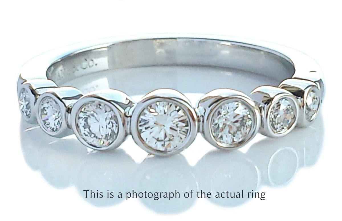 Tiffany & Co Graduated Jazz Diamond Wedding Band Ring - Bloomsbury Manor Ltd