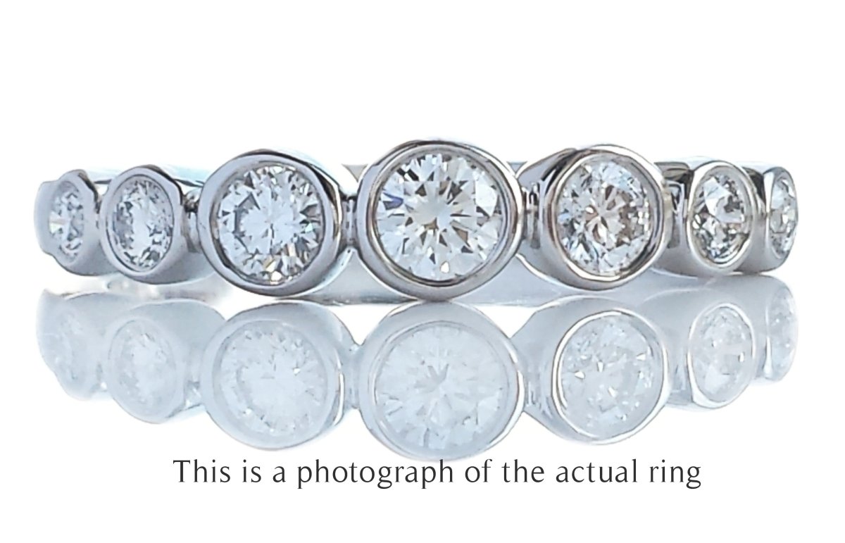 Tiffany & Co Graduated Jazz Diamond Wedding Band Ring - Bloomsbury Manor Ltd