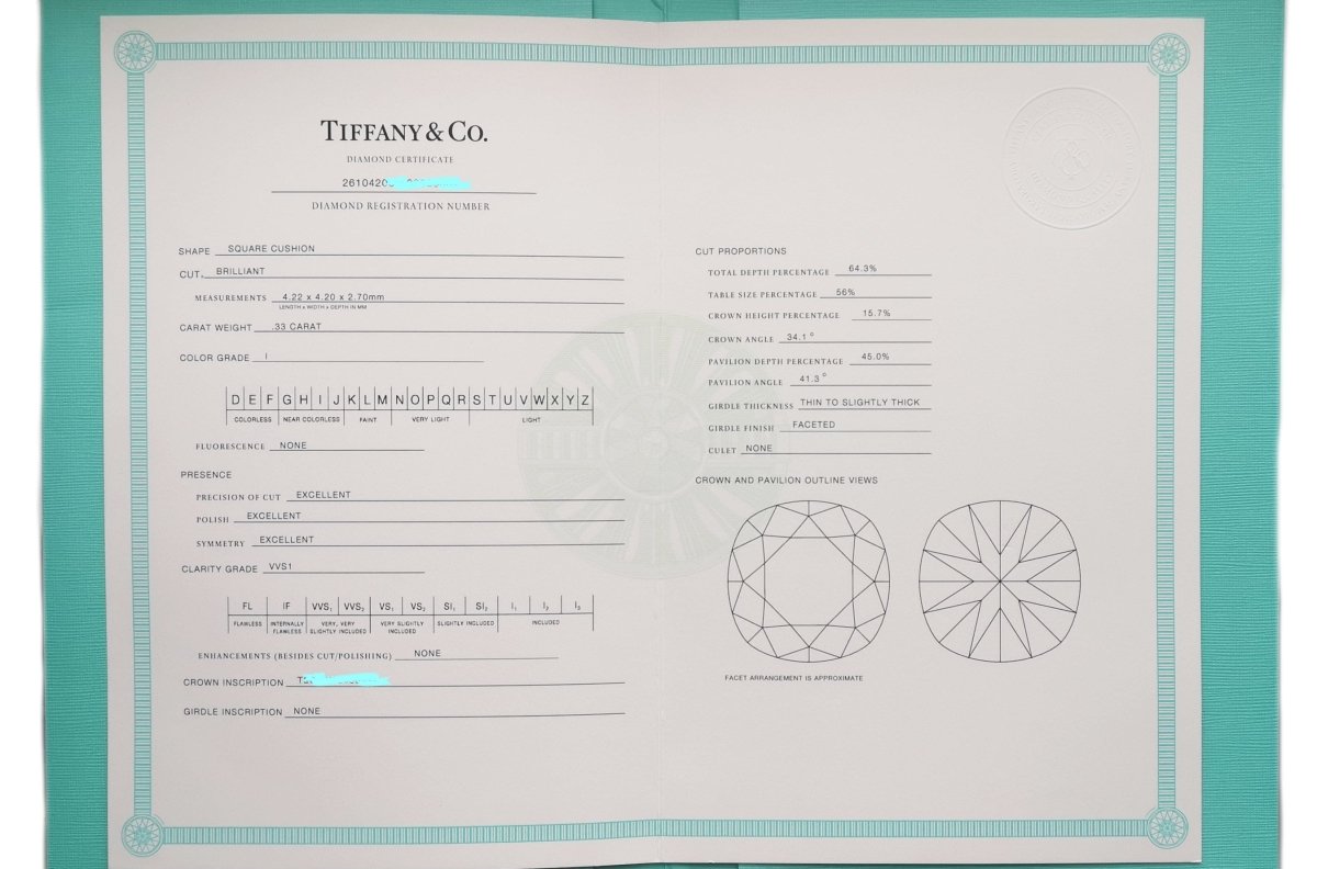 Tiffany & Co I/VVS1 0.49tcw Novo Engagement Ring - Bloomsbury Manor Ltd