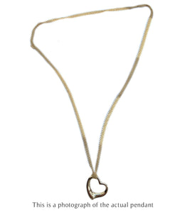 Tiffany & Co Large Elsa Peretti Open Heart 18k Mesh Necklace - Bloomsbury Manor Ltd