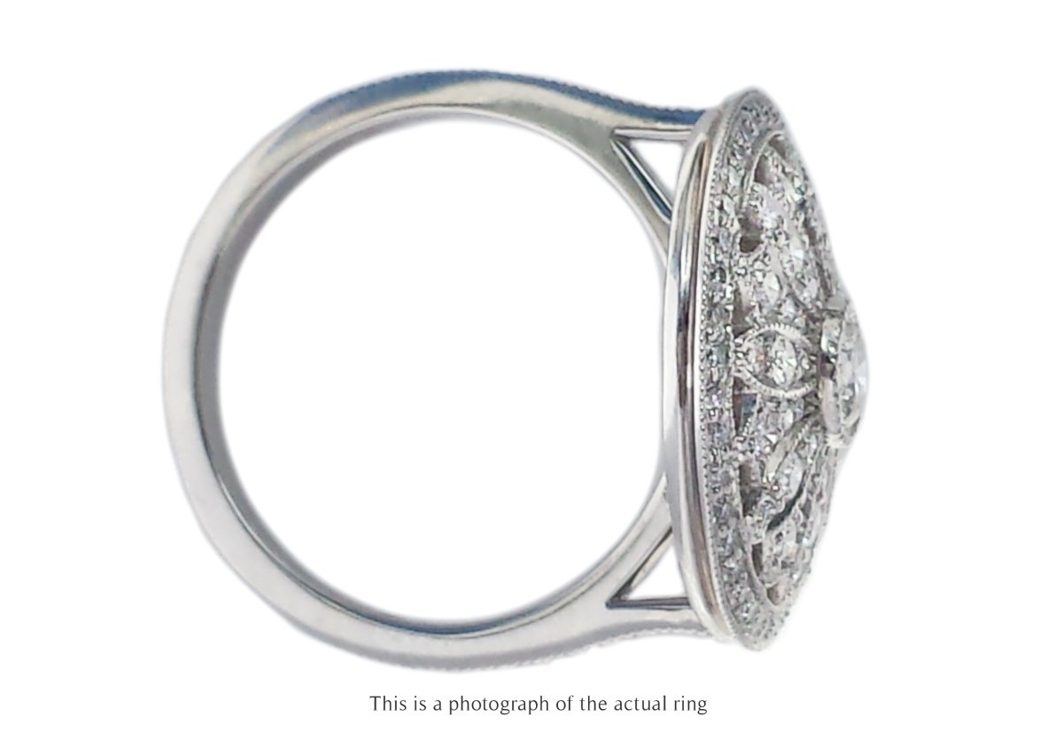 Tiffany & Co Large Flower Daisy 0.80ct Diamond Flower Ring - Bloomsbury Manor Ltd