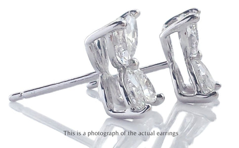 Tiffany & Co Large Victoria Marquise Diamond Earrings - Bloomsbury Manor Ltd