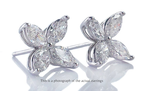 Tiffany & Co Large Victoria Marquise Diamond Earrings - Bloomsbury Manor Ltd
