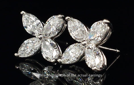 Tiffany & Co Large Victoria Marquise Diamond Earrings - Bloomsbury Manor Ltd