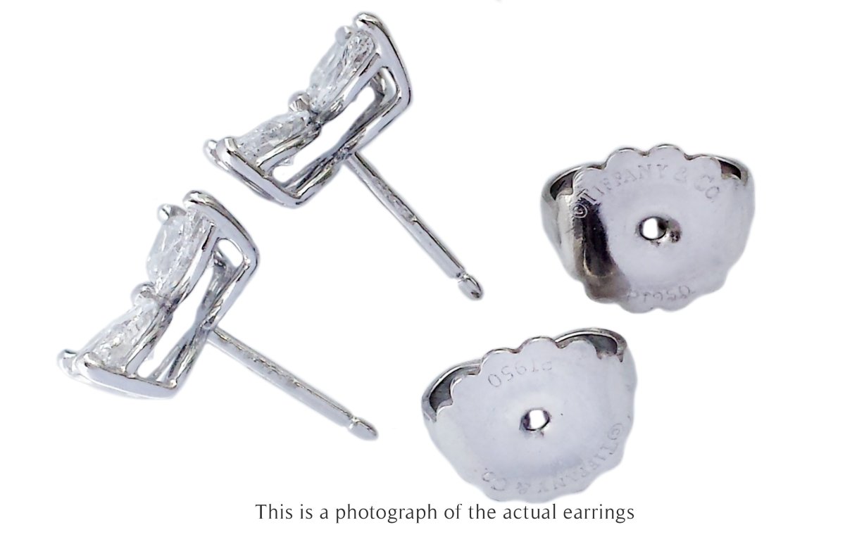 Tiffany & Co Large Victoria Marquise Diamond Earrings - Bloomsbury Manor Ltd
