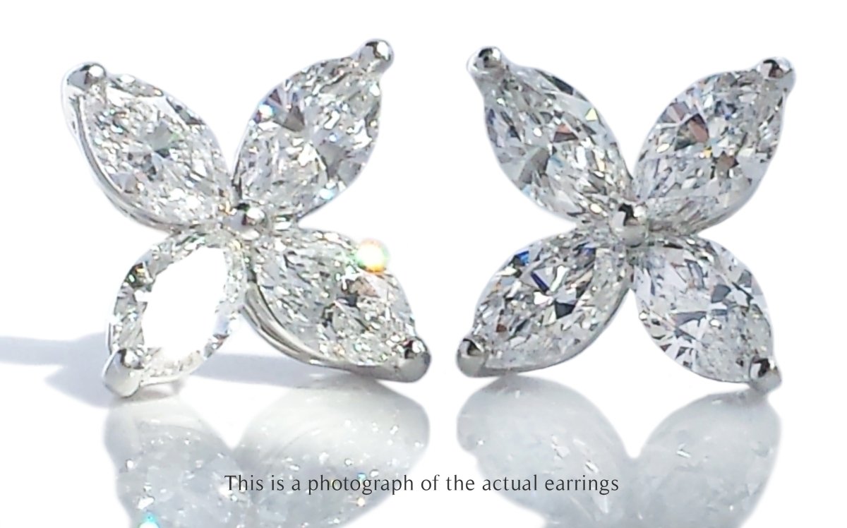 Tiffany & Co Large Victoria Marquise Diamond Earrings - Bloomsbury Manor Ltd