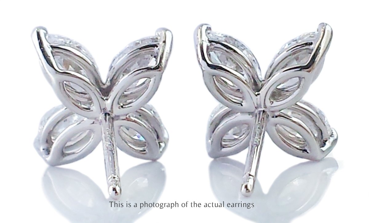 Tiffany & Co Large Victoria Marquise Diamond Earrings - Bloomsbury Manor Ltd