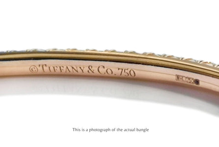 Tiffany & Co Metro 18k Rose Gold Diamond Bangle - Bloomsbury Manor Ltd