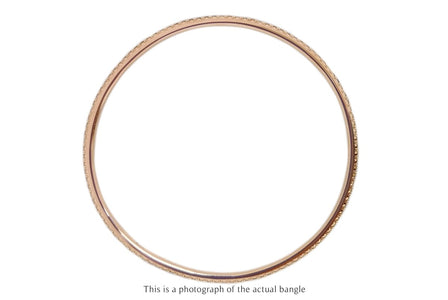 Tiffany & Co Metro 18k Rose Gold Diamond Bangle - Bloomsbury Manor Ltd