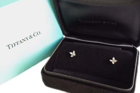 Tiffany & Co. Mini Marquise Cut Victoria Diamond Earrings - Bloomsbury Manor Ltd