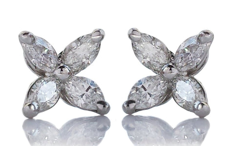 Tiffany & Co. Mini Marquise Cut Victoria Diamond Earrings - Bloomsbury Manor Ltd