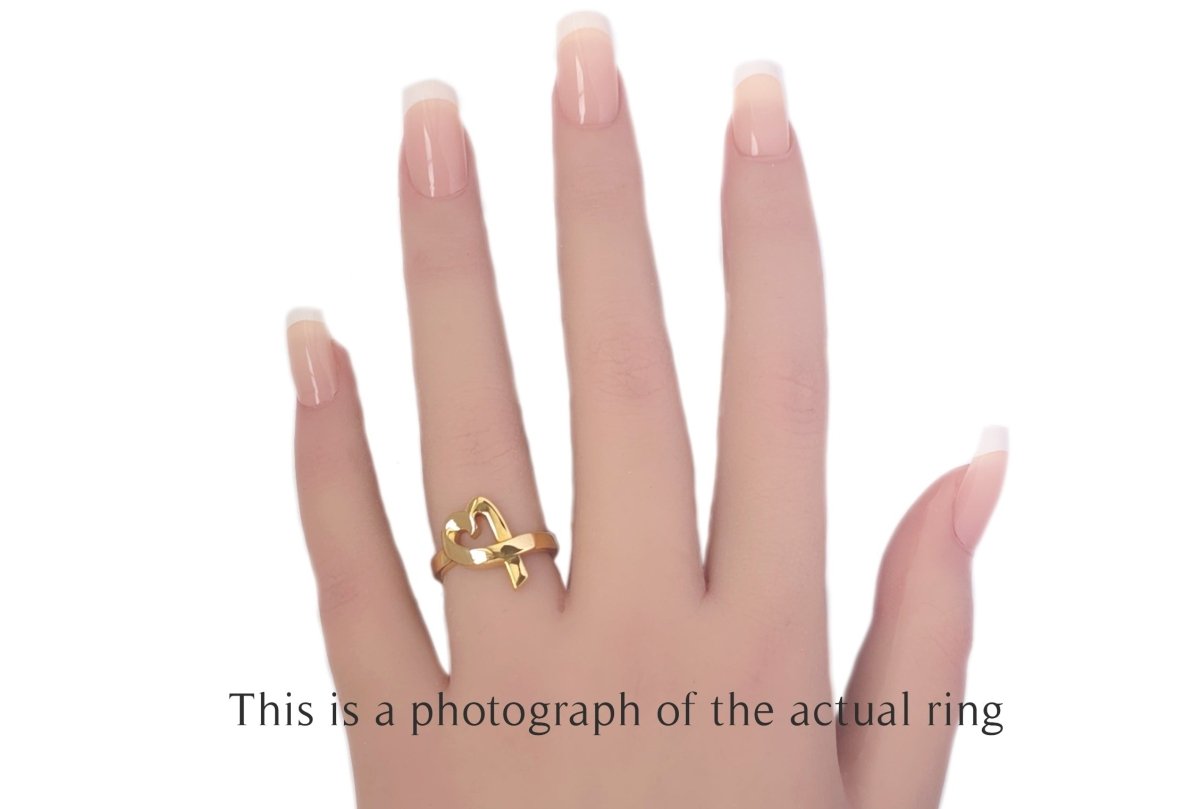 Tiffany & Co Paloma Picasso Loving Heart 18k Yellow Gold Ring - Bloomsbury Manor Ltd