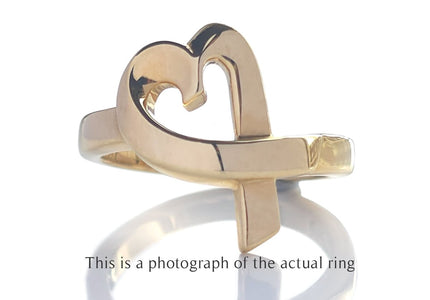 Tiffany & Co Paloma Picasso Loving Heart 18k Yellow Gold Ring - Bloomsbury Manor Ltd