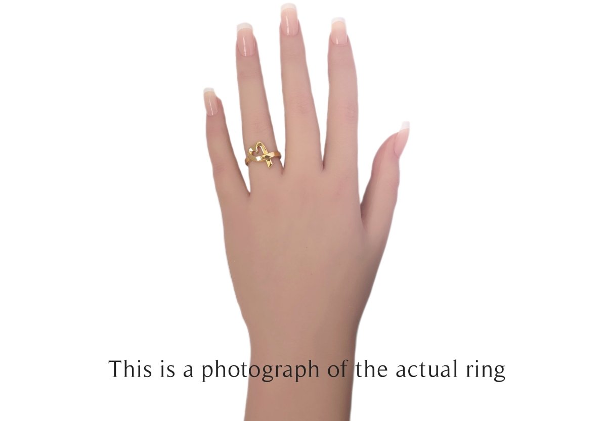 Tiffany & Co Paloma Picasso Loving Heart 18k Yellow Gold Ring - Bloomsbury Manor Ltd