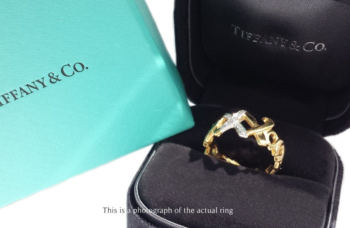 Tiffany & Co. Paloma Picasso XO Hugs & Kisses Diamond Ring in 18k Gold - Bloomsbury Manor Ltd