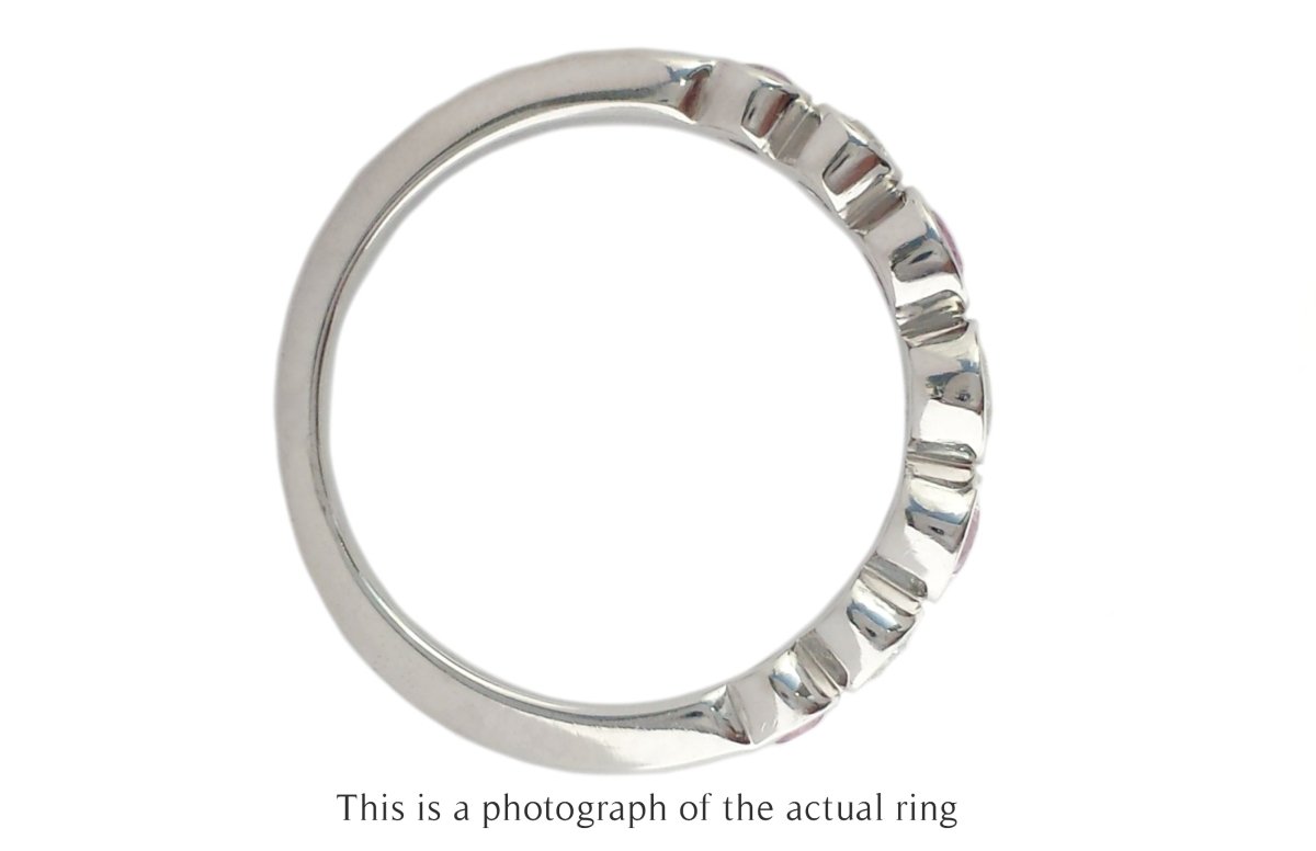 Tiffany & Co Pink Sapphire & Diamond Jazz Ring - Bloomsbury Manor Ltd