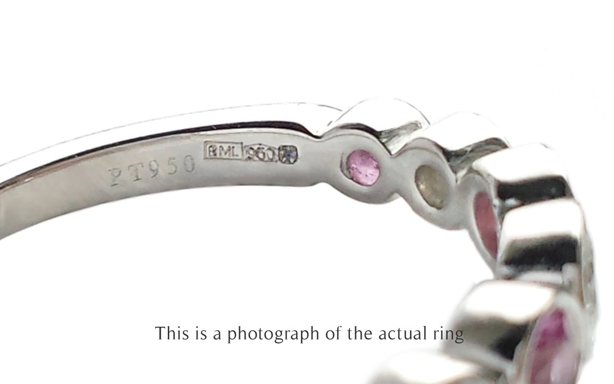 Tiffany & Co Pink Sapphire & Diamond Jazz Ring - Bloomsbury Manor Ltd