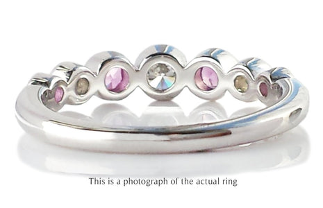 Tiffany & Co Pink Sapphire & Diamond Jazz Ring - Bloomsbury Manor Ltd