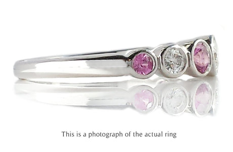 Tiffany & Co Pink Sapphire & Diamond Jazz Ring - Bloomsbury Manor Ltd