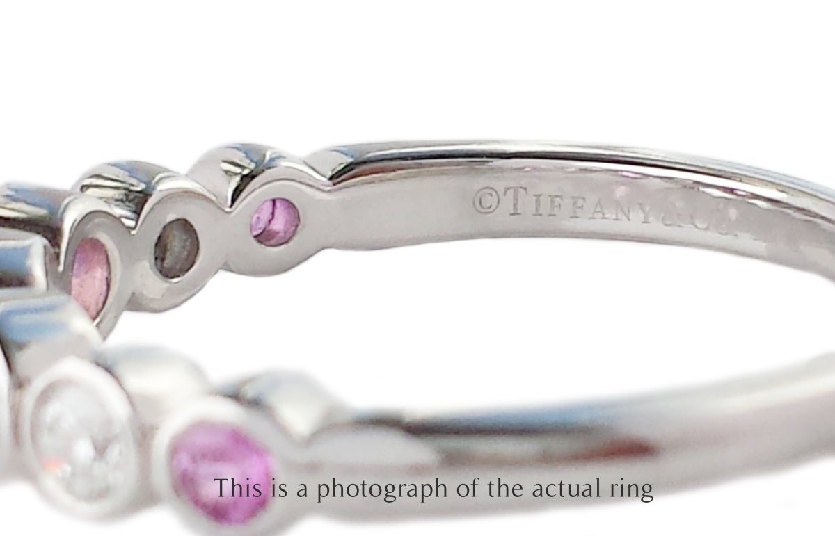 Tiffany & Co Pink Sapphire & Diamond Jazz Ring - Bloomsbury Manor Ltd