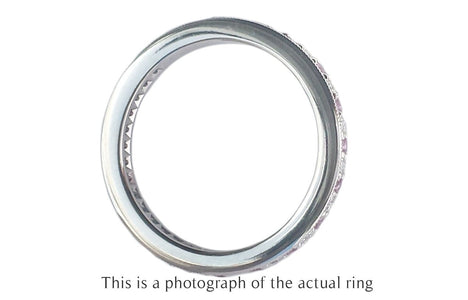 Tiffany & Co Pink Sapphire Diamond Legacy Full Circle Wedding Band Ring - Bloomsbury Manor Ltd