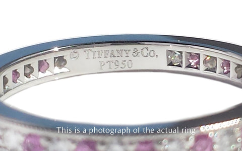 Tiffany & Co Pink Sapphire Diamond Legacy Full Circle Wedding Band Ring - Bloomsbury Manor Ltd