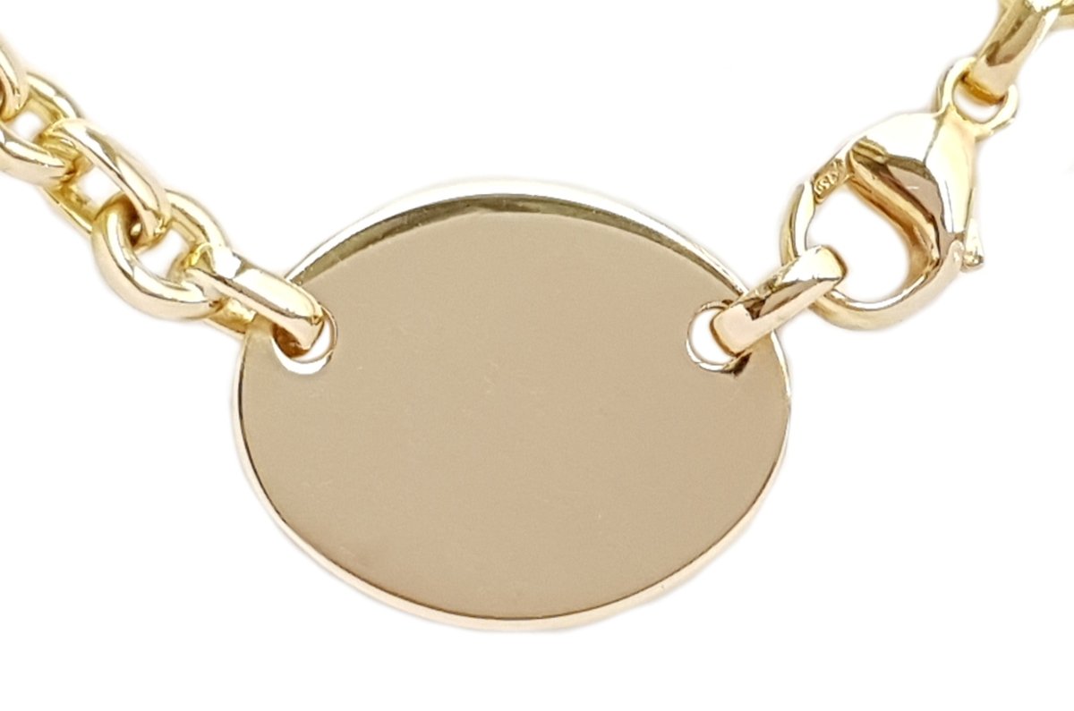 Tiffany & Co. Return to Tiffany™ Oval Tag Necklace, 18k Yellow Gold, 16 inch - Bloomsbury Manor Ltd