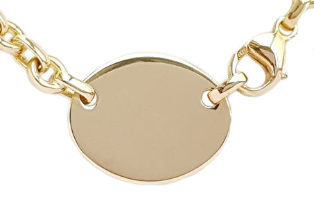 Tiffany & Co. Return to Tiffany™ Oval Tag Necklace, 18k Yellow Gold, 16 inch - Bloomsbury Manor Ltd
