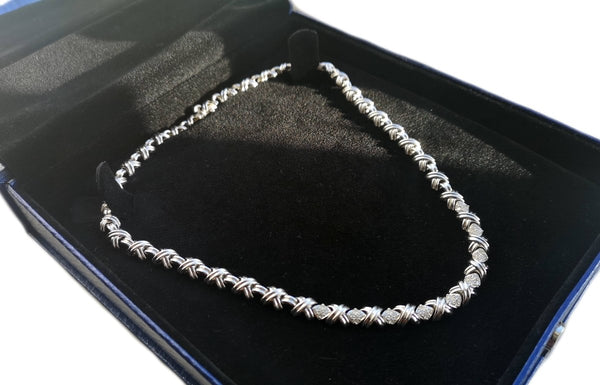 Tiffany & Co. Signature X 1.08ct Diamond Necklace in 18k White Gold ...
