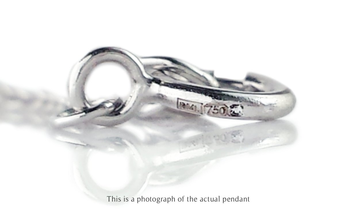 Tiffany & Co Single Diamond Cross Pendant 18k White Gold - Bloomsbury Manor Ltd